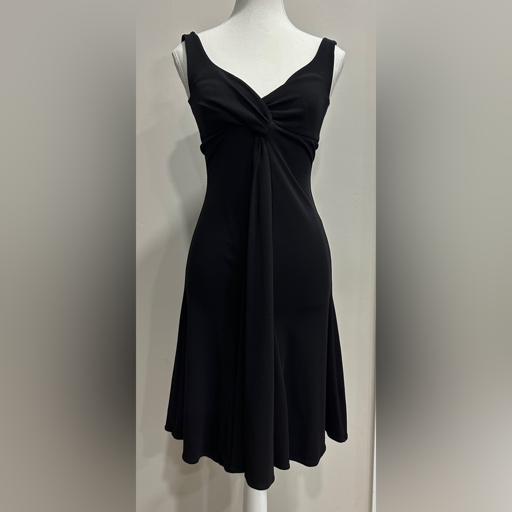 Armani Collezioni Black Strapless Draped Gown